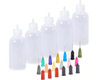 8 Pack Multipurpose DIY Precision Tip Applicator Bottle Set, Ultra Fine Needle Tip, Adhesive Applicator Squeeze Bottles for DIY Quilling