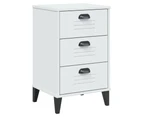 Bedside Cabinet VIKEN White Solid Wood Pine