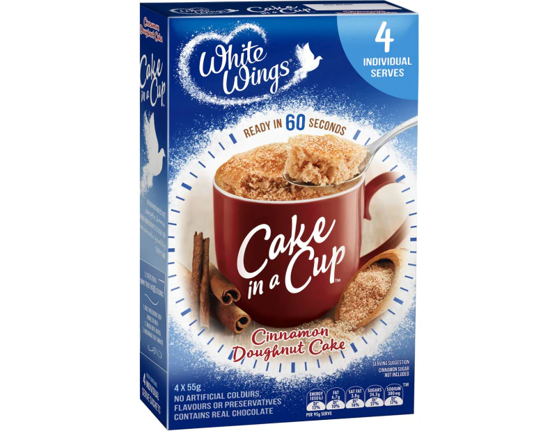 White Wings Cake In A Cup Cinnamon Donut 4 Pack