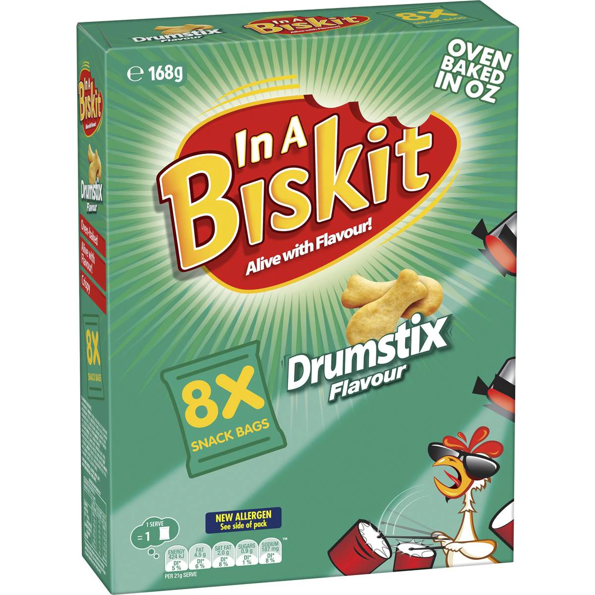 In A Biskit Dixie Drumstix Chicken Drumsticks Crackers 8 Pack