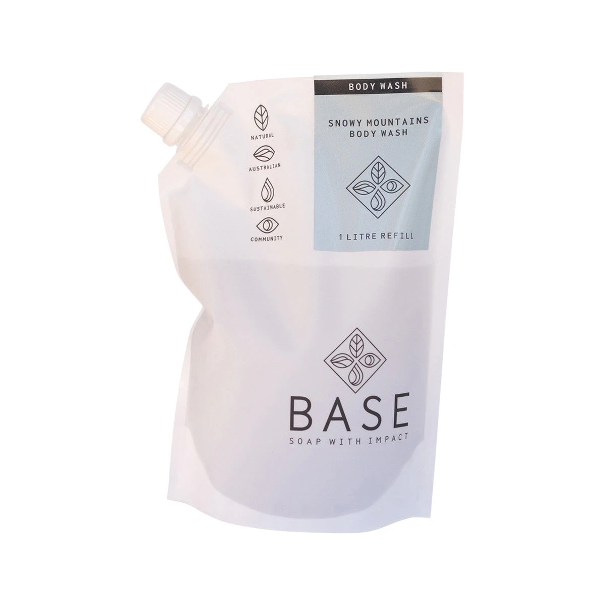 Base (Soap With Impact) Body Wash Snowy Mountain Refill 1 Litre