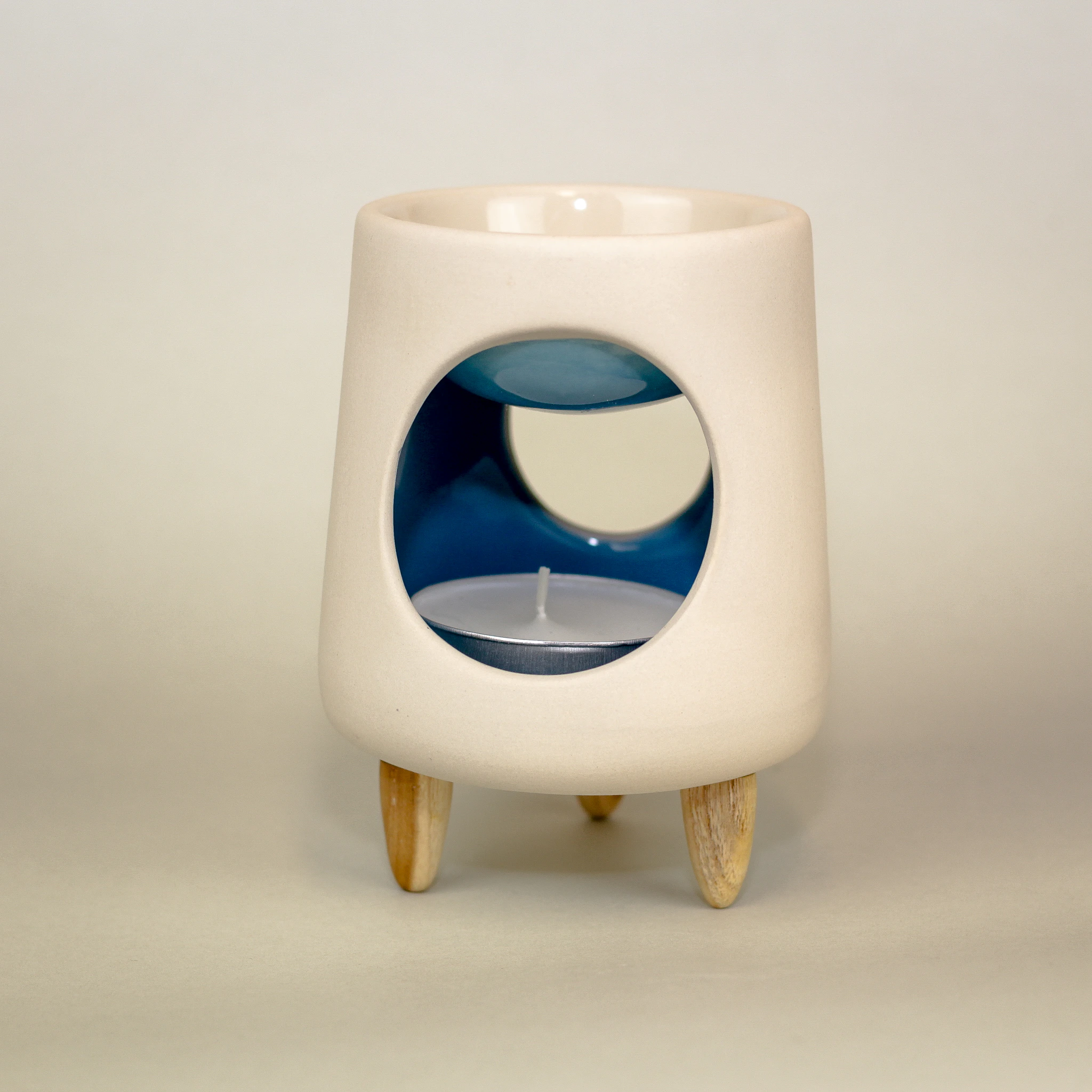 Ceramic Essential Oil Burner - Palafito Range - The Salt Box - Blue