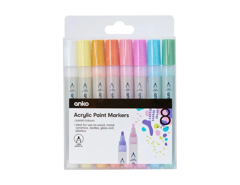 Acrylic Paint Markers 8 Pack - Anko