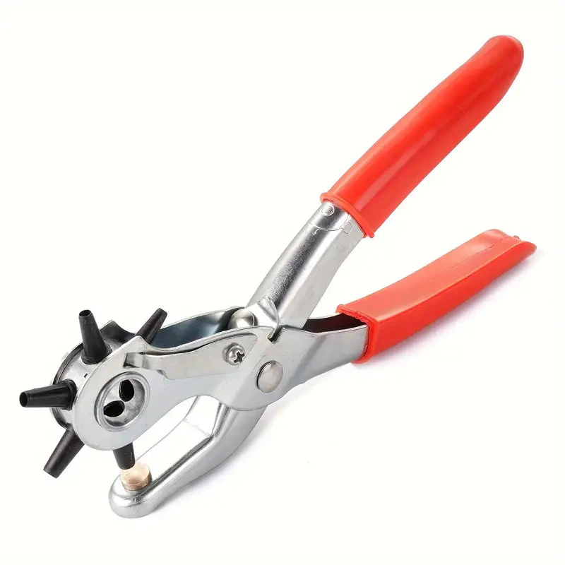 Multi-Size Leather Belt Eyelet Hole Punch Puncher Plier Revolving Handcraft Tool