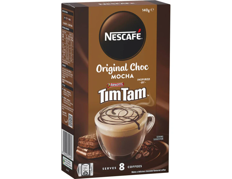 Nescafe Tim Tam Original Chocolate Mocha Coffee 8 Pack