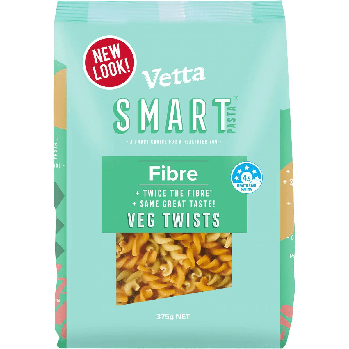 Vetta Smart Fibre Veg Twists Pasta 375g