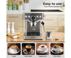 Spector Coffee Machine 20 Bar Espresso Cappuccino Maker Frother LCD Pre-soaking