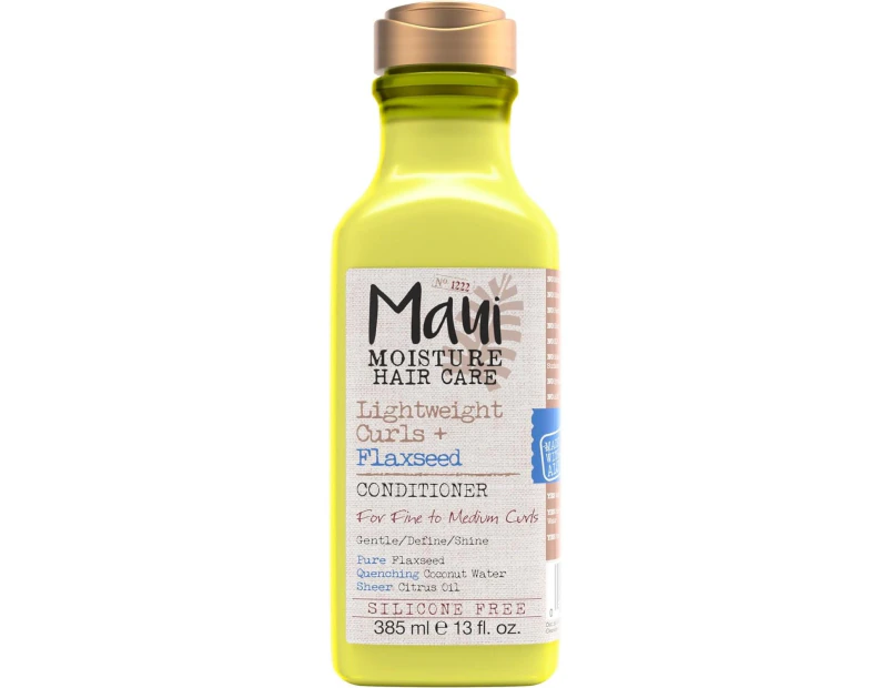 Maui Moisture Lightweight Curls + Citrus Fragranced Flaxseed Conditioner For Curly & Wavy Hair 385mL