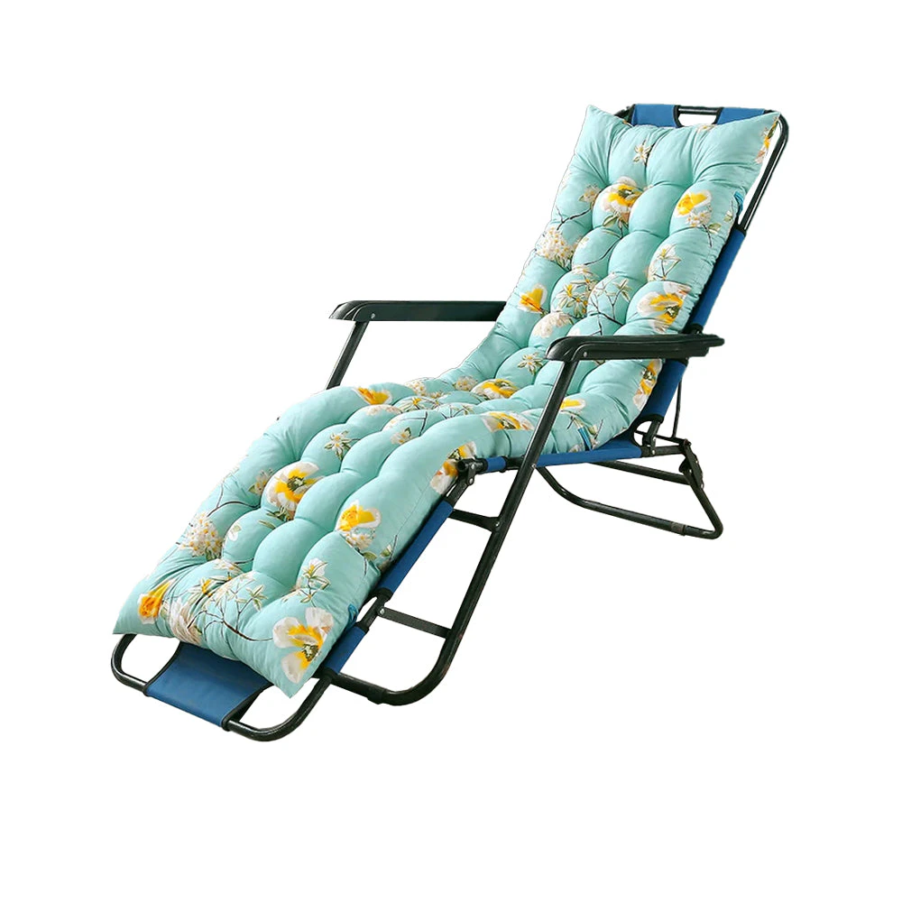 Patio Lounge Chair Cushion Floral Printed Lounger Cushions with Ties  Light Greenfor Indoor Outdoor