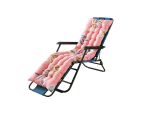 Patio Lounge Chair Cushion Floral Printed Lounger Cushions with Ties  Pinkfor Indoor Outdoor