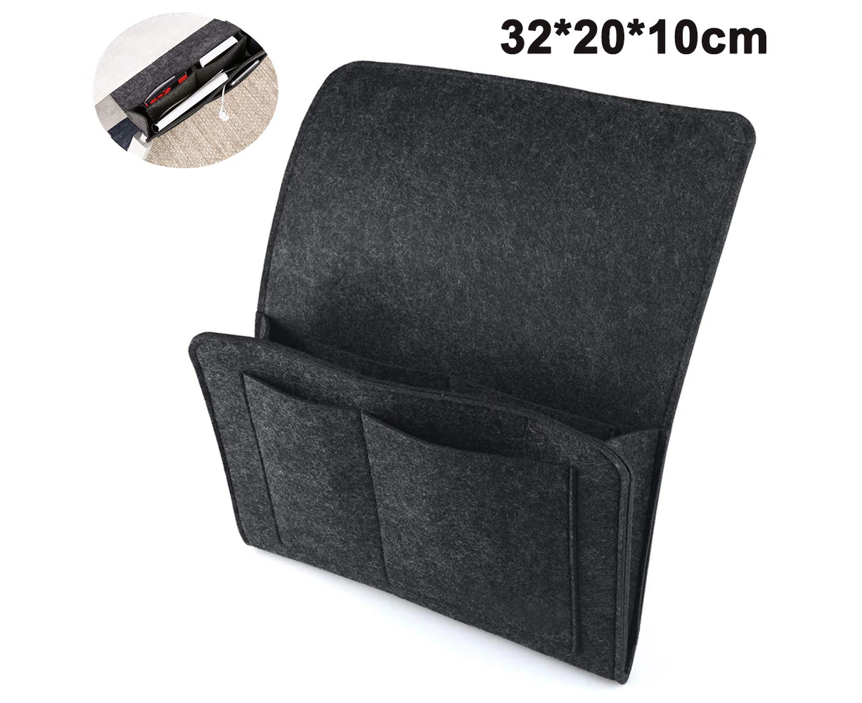 Bedside Sofa Desk Felt Hanging Organizer Bag with 5 Pockets