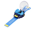 Watch RC Car Toys Kids Mini Remote Control Car Watch Gift - Blue poison