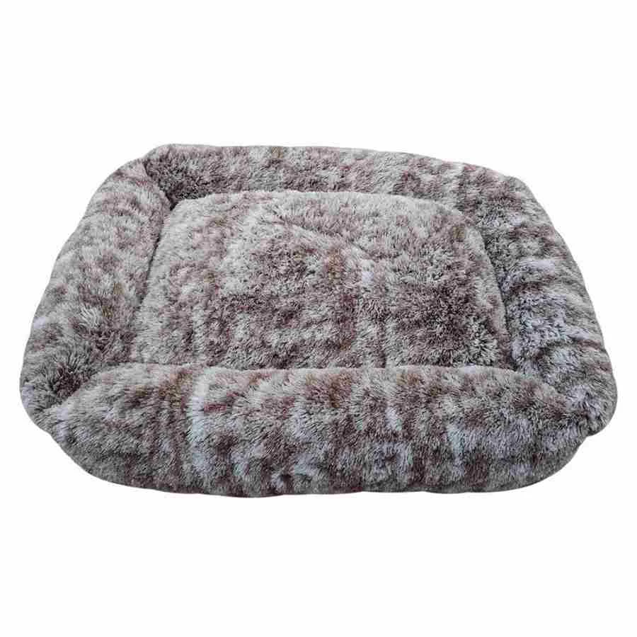 Snuggle Pals Calming Rectangle Cuddler Pet Bed - Ombre Brown