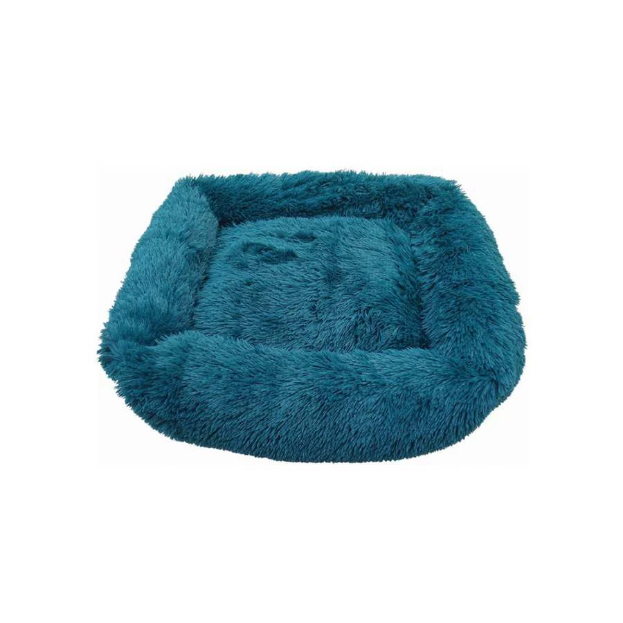 Snuggle Pals Calming Rectangle Cuddler Pet Bed - Peacock