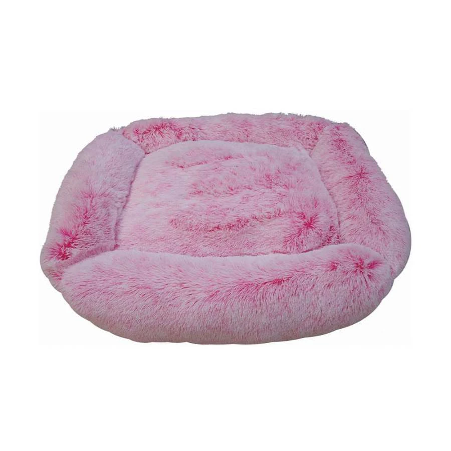 Snuggle Pals Calming Rectangle Cuddler Pet Bed - Ombre Pink