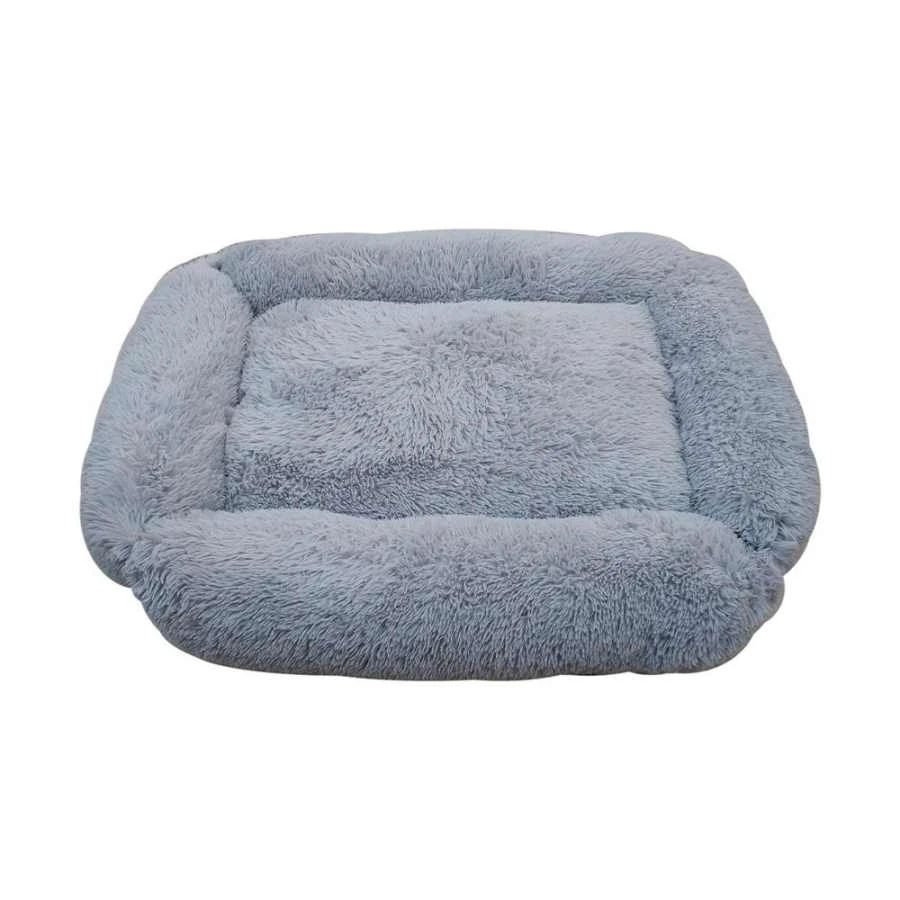 Snuggle Pals Calming Rectangle Cuddler Pet Bed - Grey