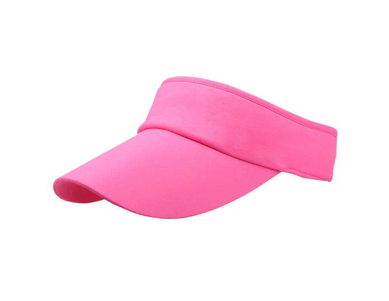 Summer Unisex Polyester Outdoor Sports Anti-UV Cap Hat Breathable Sunhat Rose Red