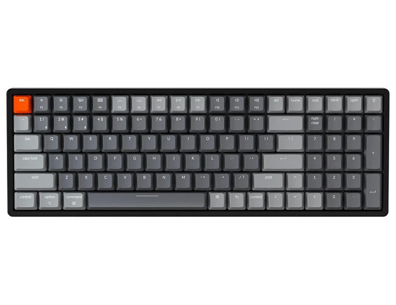 Keychron K4 v2 96% Bluetooth Wireless Hot-swappable RGB Backlit Aluminium Frame Mechanical Keyboard Gateron Brown Switch Mac Windows K4-J3 [KBK4J3BROWN]