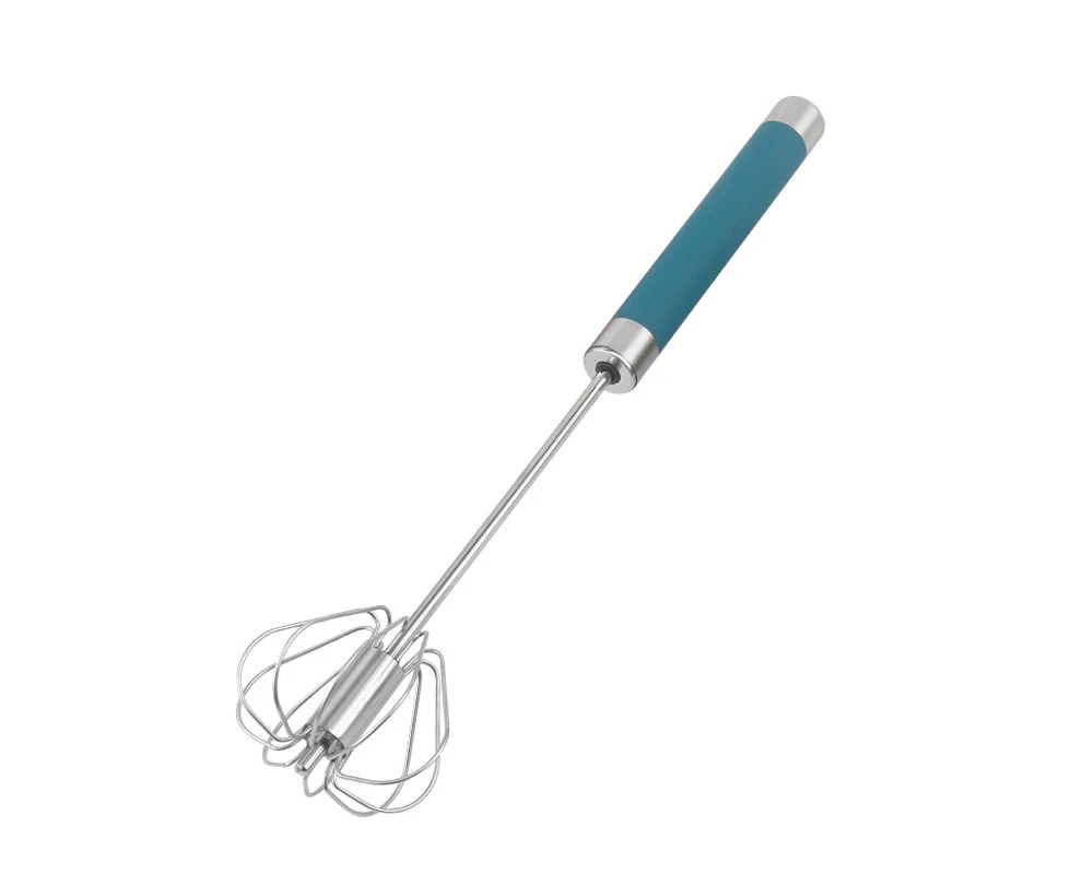 Semi-Automatic Whisk Mixer Egg Milk Beater Milk Frother for Blending, Whisking, Beating & Stirring - 14 inch blue