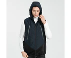 Active Puffer Vest Vegan Down-Free Quilted Stretchy Side Panel