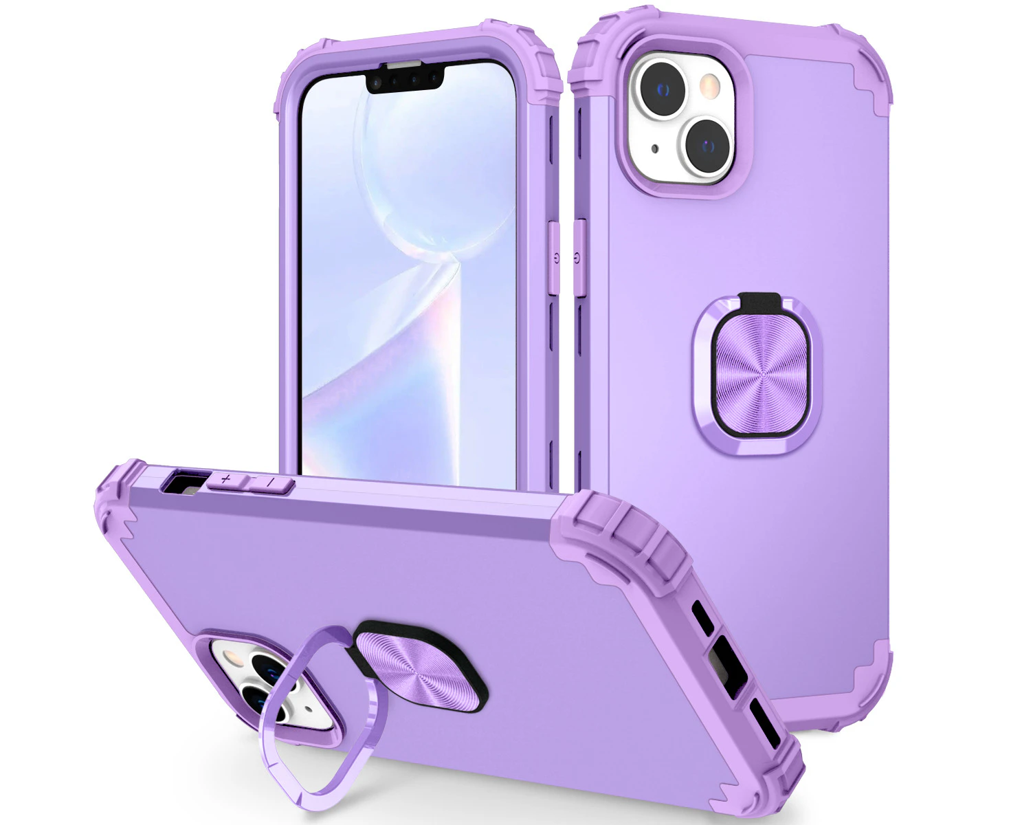 LD iPhone 14 Plus Case with Ring - Purple