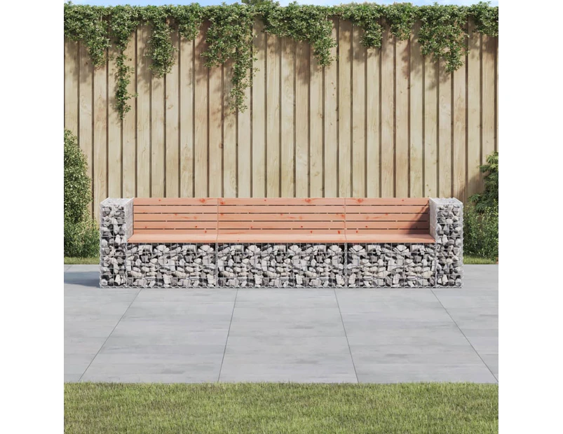 vidaXL Garden Bench Gabion Design 287x71x65.5 cm Solid Wood Douglas