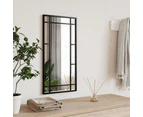 vidaXL Wall Mirror Black 30x60 cm Rectangle Iron