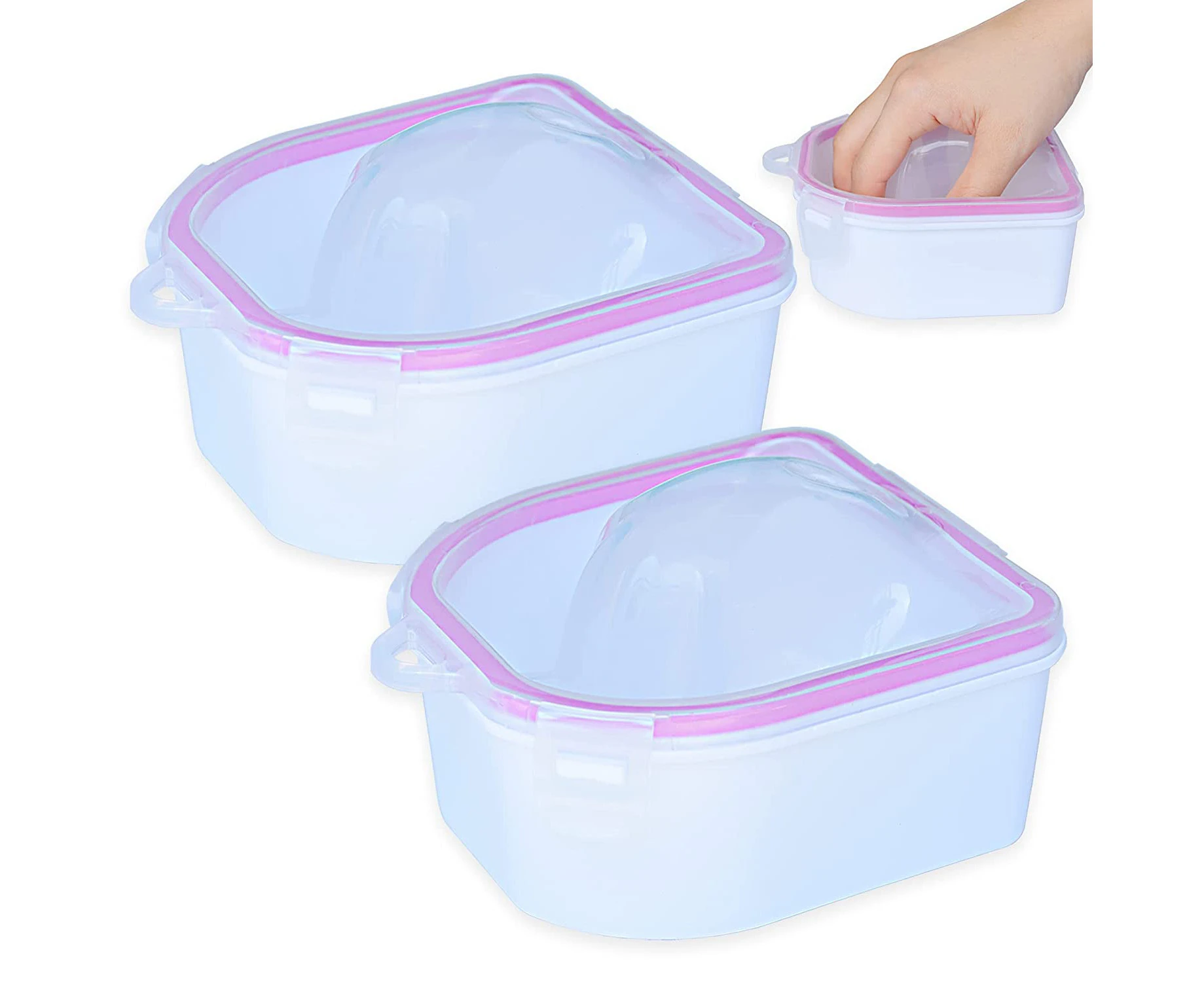 2 Pack Nail Soaking Bowl Nail Soak Off Bowl Acrylic Gel Polish Remover Nail Art Spa Tool for Manicure