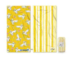 Aussie Sand-Free Beach Towel - 100% Recycled Microfibre XXL Quick Dry Australian Design - OZ Smart - Cockatoo/Yellow