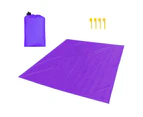 Ultralight Pocket Picnic Mat Oversized Ground Mattress for Outdoor Purple