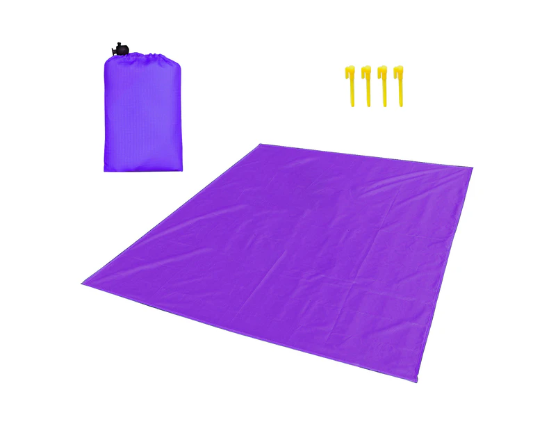 Ultralight Pocket Picnic Mat Oversized Ground Mattress for Outdoor Purple