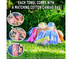 Aussie Sand-Free Beach Towel - 100% Recycled Microfibre XXL Quick Dry Australian Design - OZ Smart - Cockatoo/Yellow