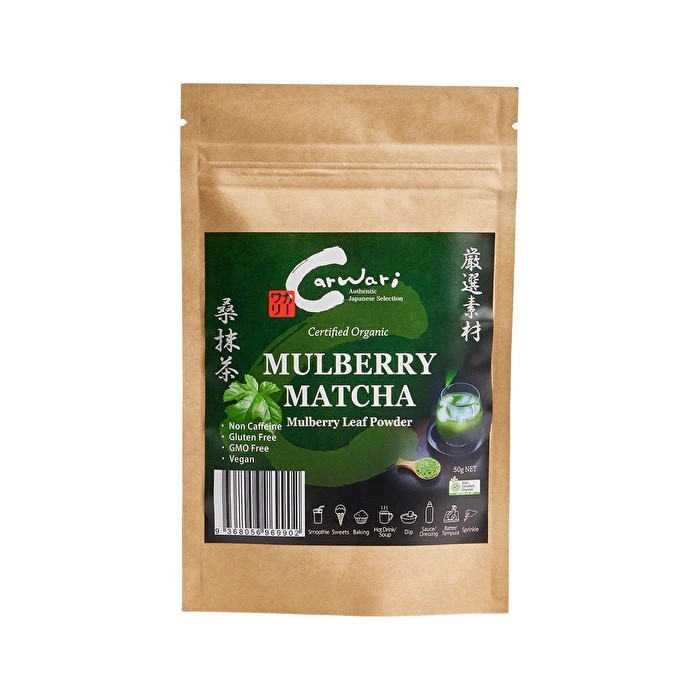 Carwari Organic Mulberry Leaf Fine Powder (Matcha Style) 50g