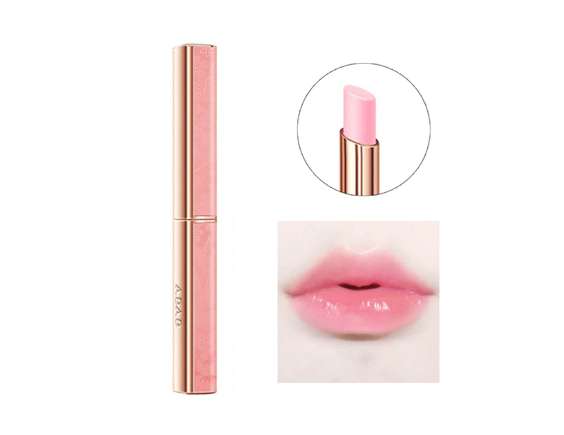 0.8g Lip Gloss Natural Daub Smoothly Ultralight Temperature Change Lipstick Lip Balm for Party -Peach