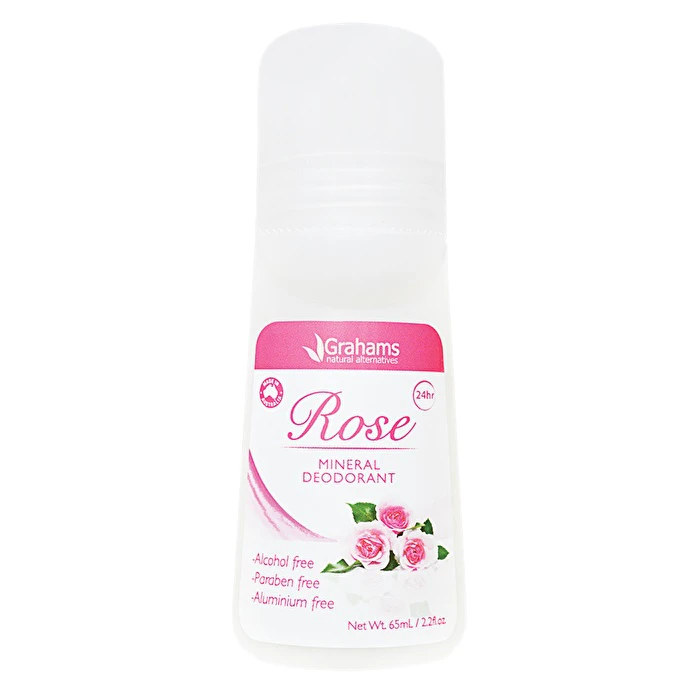 Grahams Natural Alternatives Grahams Natural Mineral Deodorant RollOn Rose 65ml