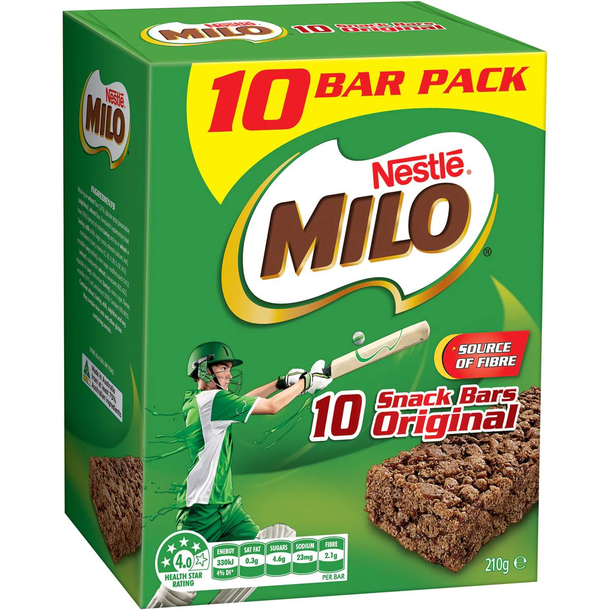 Nestle Milo Original Breakfast Cereal Snack Bars 10 Pack