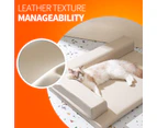 L-Shaped Supportive Dog Bed with Neck Protection, Washable, Durable, Non-Slip Base