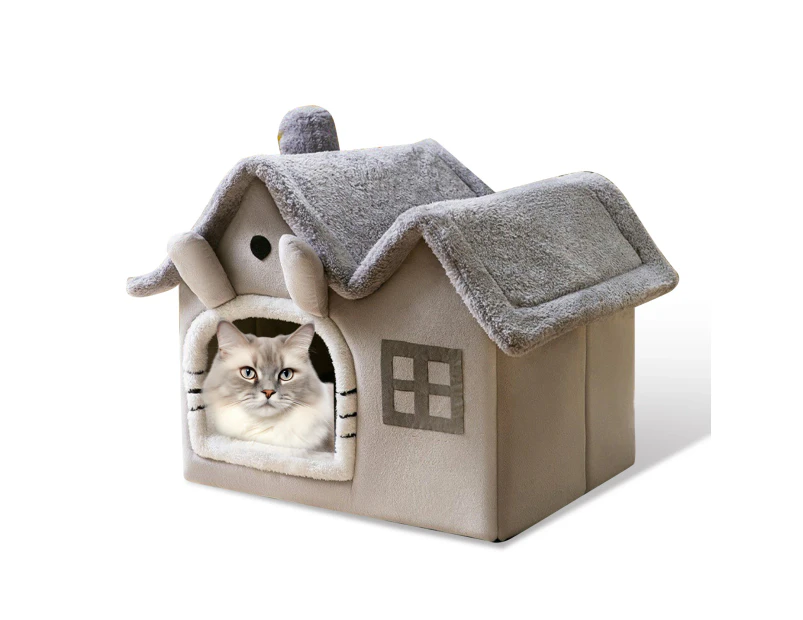 Whimsical Detachable Dog House with Waterproof Base & Double-Sided Cushion