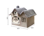 Whimsical Detachable Dog House with Waterproof Base & Double-Sided Cushion