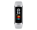 TODO Fitness Tracker Smart Watch BT 5.0 Body Thermometer Temperature BPM Monitor - Silver