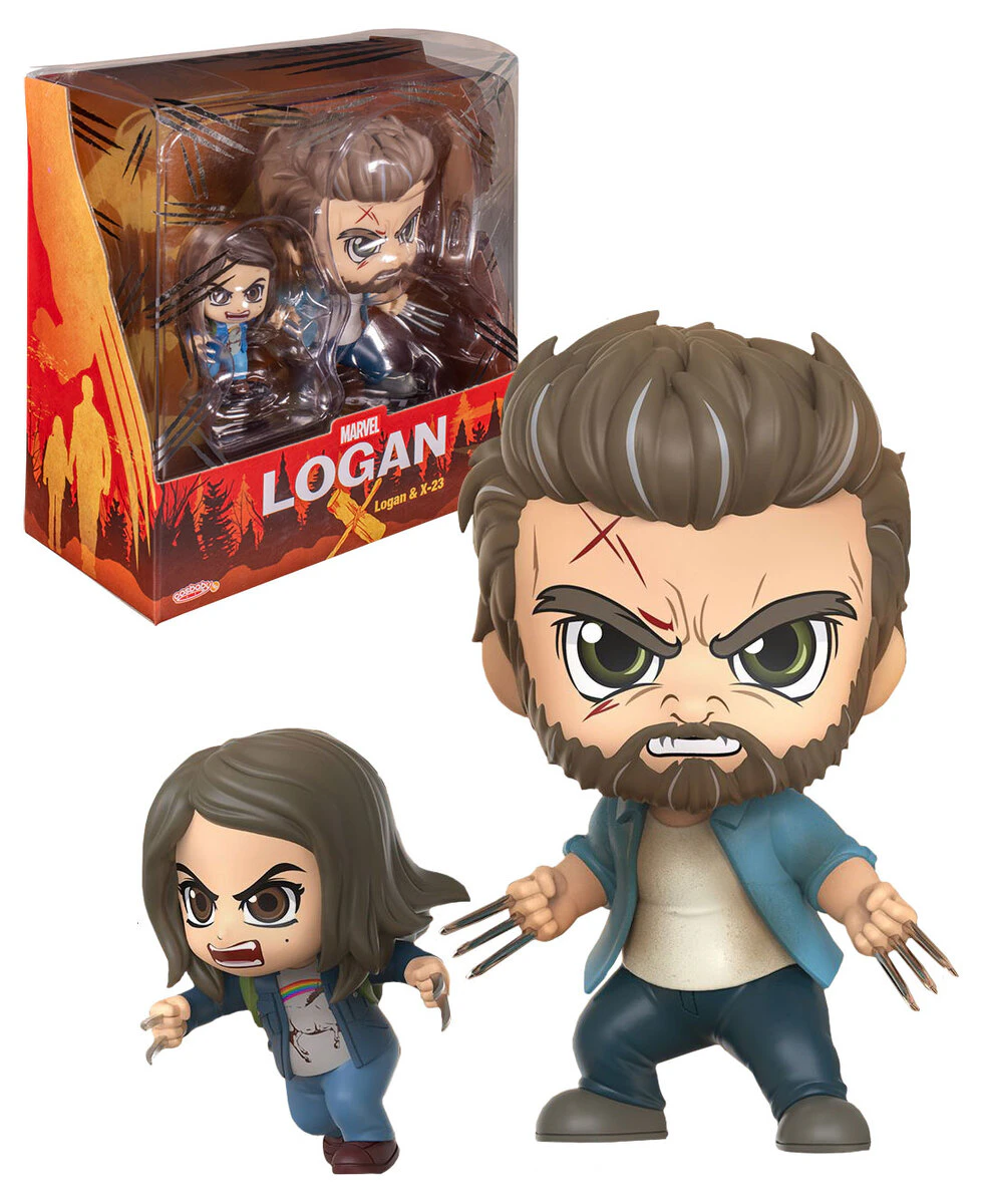 Hot Toys Marvel Logan COSB792 Logan & X-23 Cosbaby Set - New, Mint Condition