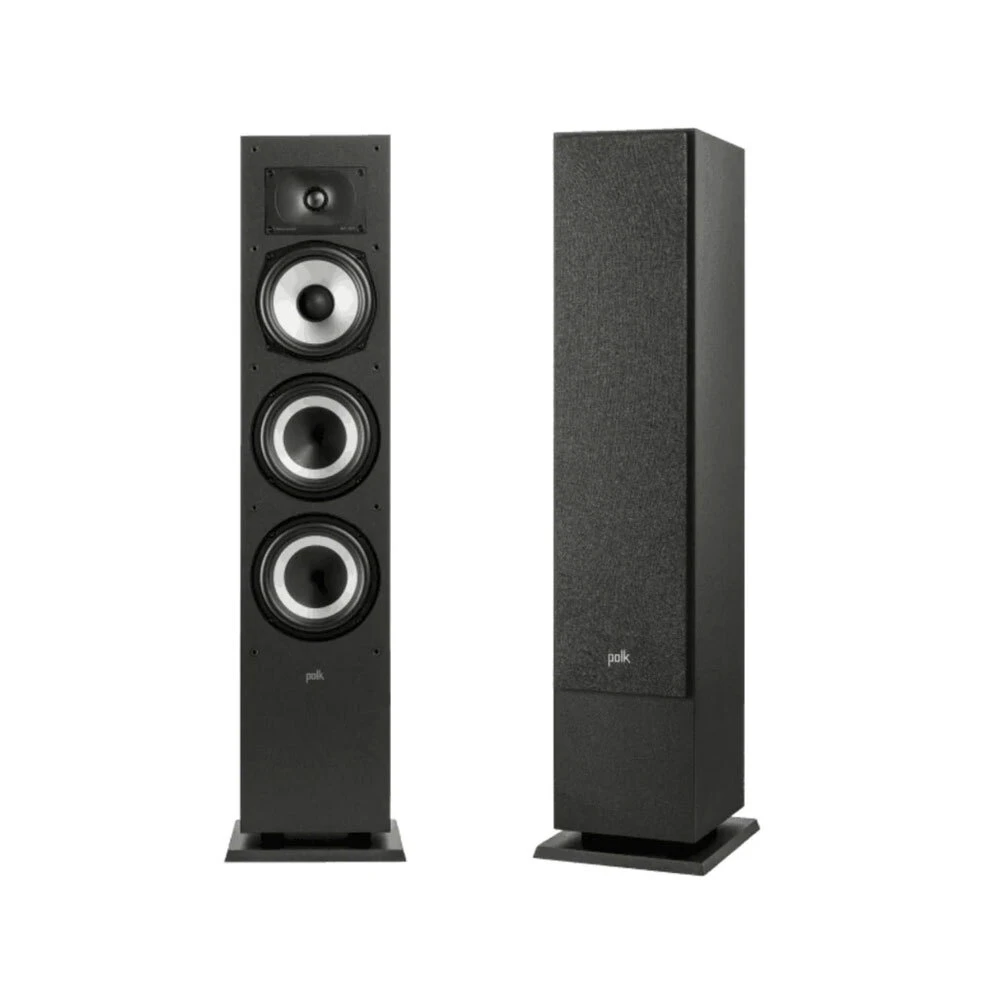 2PK Polk Audio Monitor XT60 High Resolution Floorstanding Speaker Tower Black