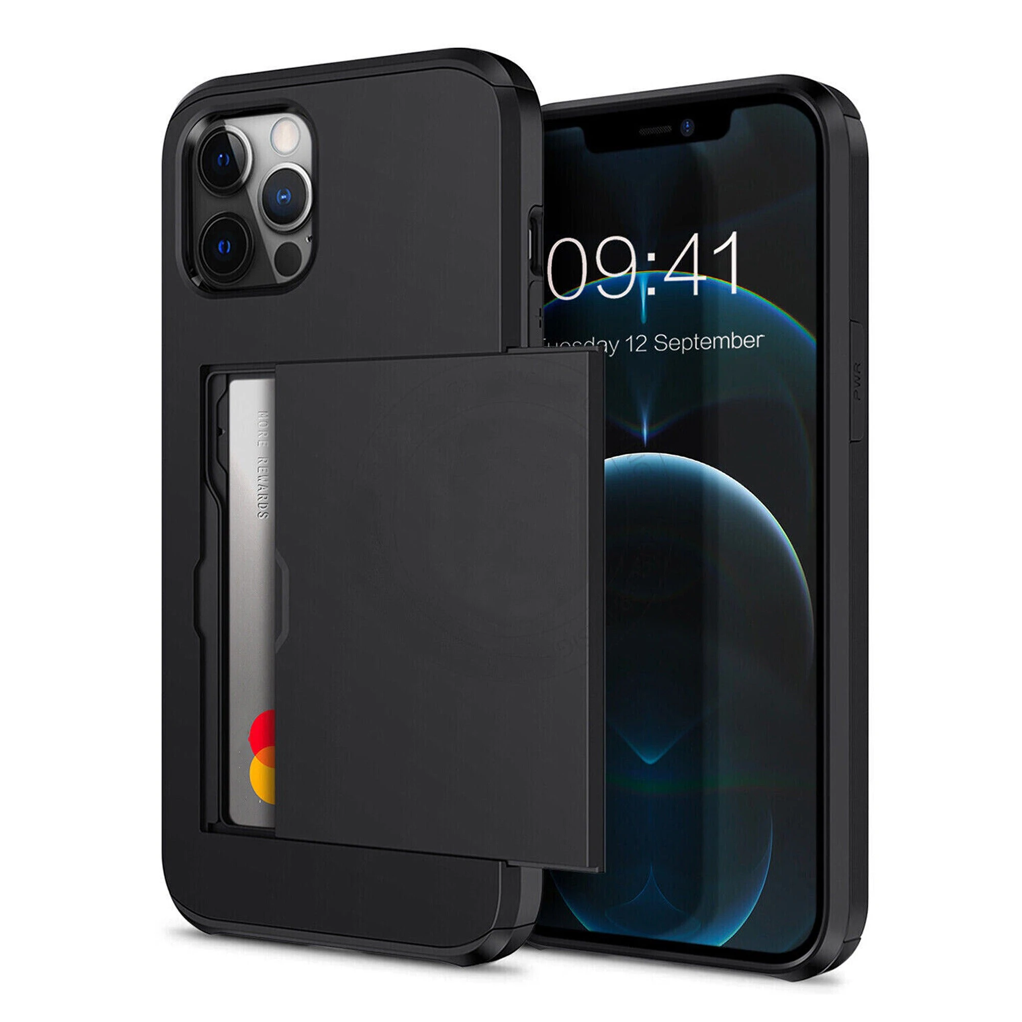 Clear Shockproof Bumper Case Cover For iPhone 15 14 13 12 11 Pro Max XS XR Plus - Black - For Apple iPhone 13 Pro Max