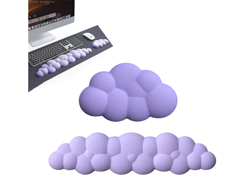 Ergonomic Wrist Rest for Computer Laptop Cloud Keyboard Wrist Rest Pad Set Purple