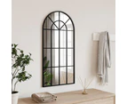 vidaXL Wall Mirror Black 40x80 cm Arch Iron