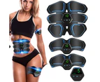 Muscle Toner Abdominal Toning Belt ABS Toner Body Muscle Trainer Wireless Portable Unisex Fitness Training Gear - Blue