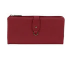Pierre Cardin Womens RFID Italian Leather Wallet Purse Credit Card Holder - Red