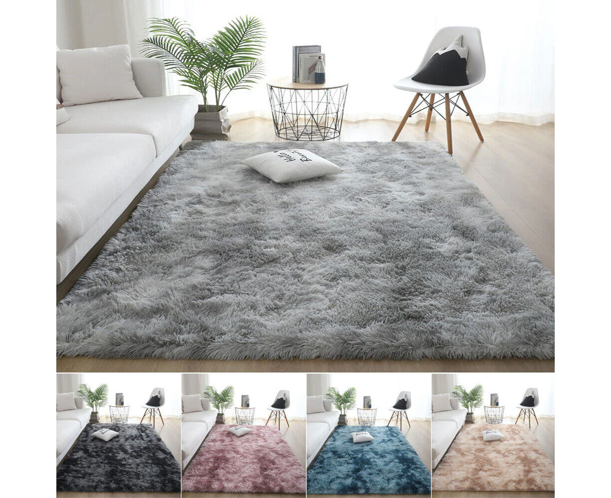 Light Grey Floor Rug Rugs Fluffy Area Carpet Shaggy Soft Large Pads Living Room Bedroom Pad 60*120cm