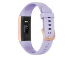 TODO Fitness Tracker Smart Watch BT 5.0 Body Thermometer Temperature BPM Monitor - Purple