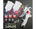 RYNOMATE Gravity Feed Air Spray Paint Gun Kit with 3 Nozzle (Red) RNM-PSG-100-SK
